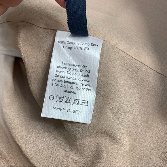 NWT Zeynep Arcay Seventies Brown Blazer Lamb Leather Jacket 10 - Picture 9 of 11